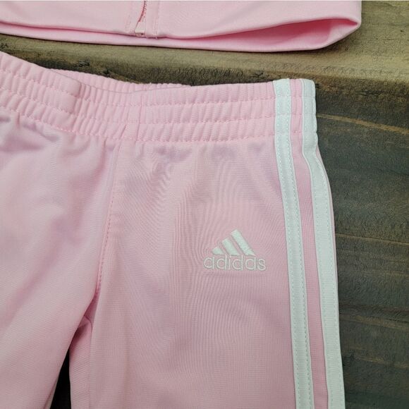 Adidas Girls Classic Tricot Track Set of Two Pink Sporty Size 3 Months - Picture 3 of 11